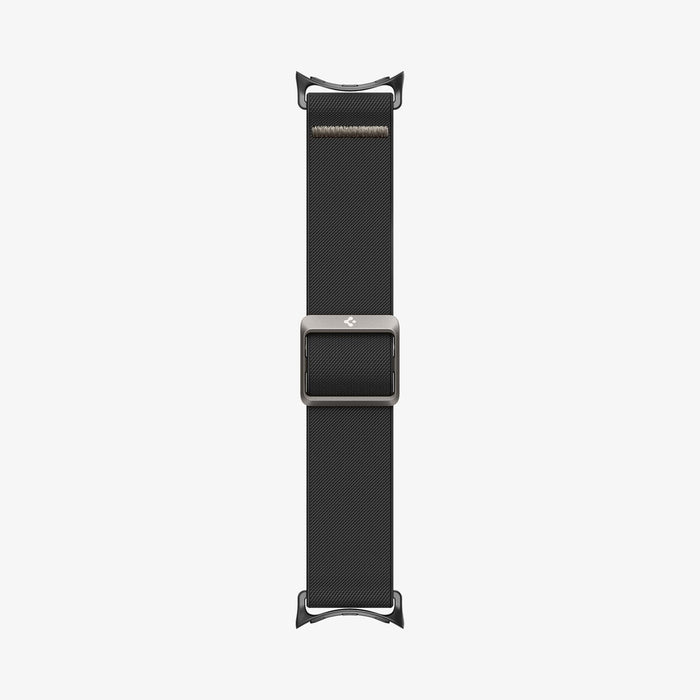 AMP06348 - Pixel Watch Series Case Lite Fit in black showing the watch band laid out flat