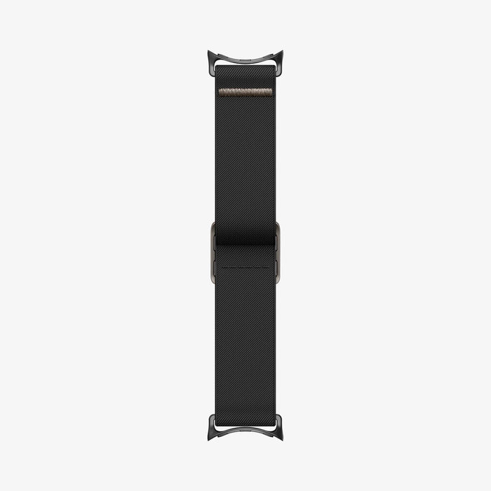 AMP06348 - Pixel Watch Series Case Lite Fit in black showing the watch band laid out flat