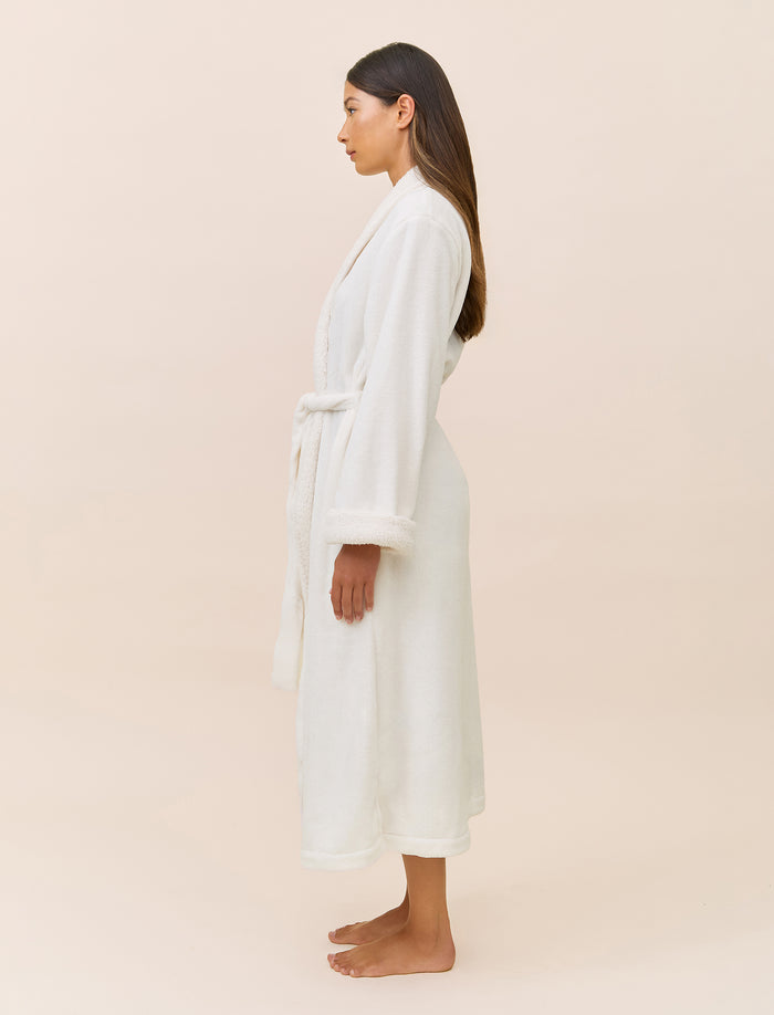 Plush Sherpa Robe & Sleep Mask