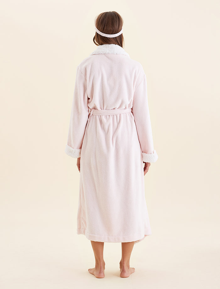 Plush Sherpa Robe & Sleep Mask