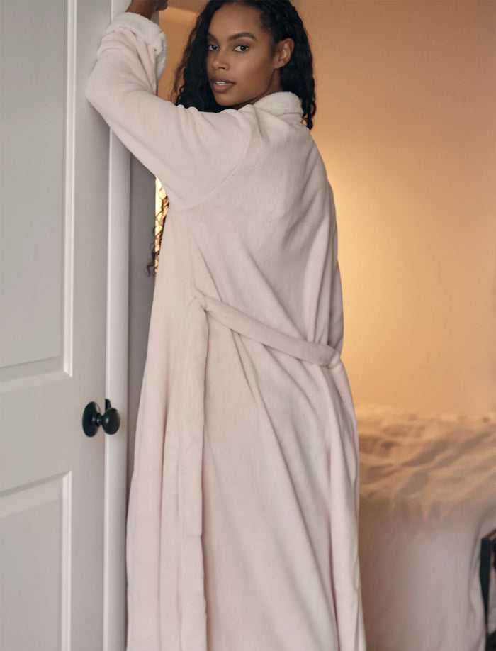 Plush Sherpa Robe & Sleep Mask