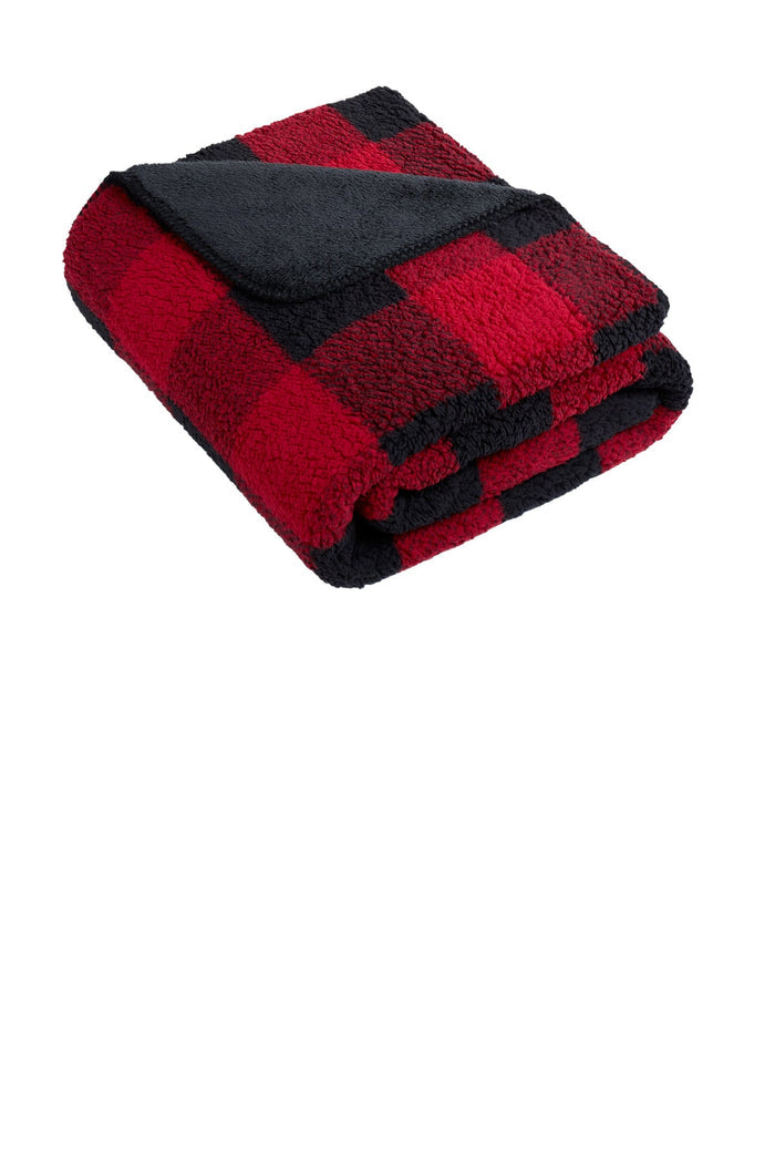 Port Authority BP48 Double-Sided Sherpa/Plush Blanket