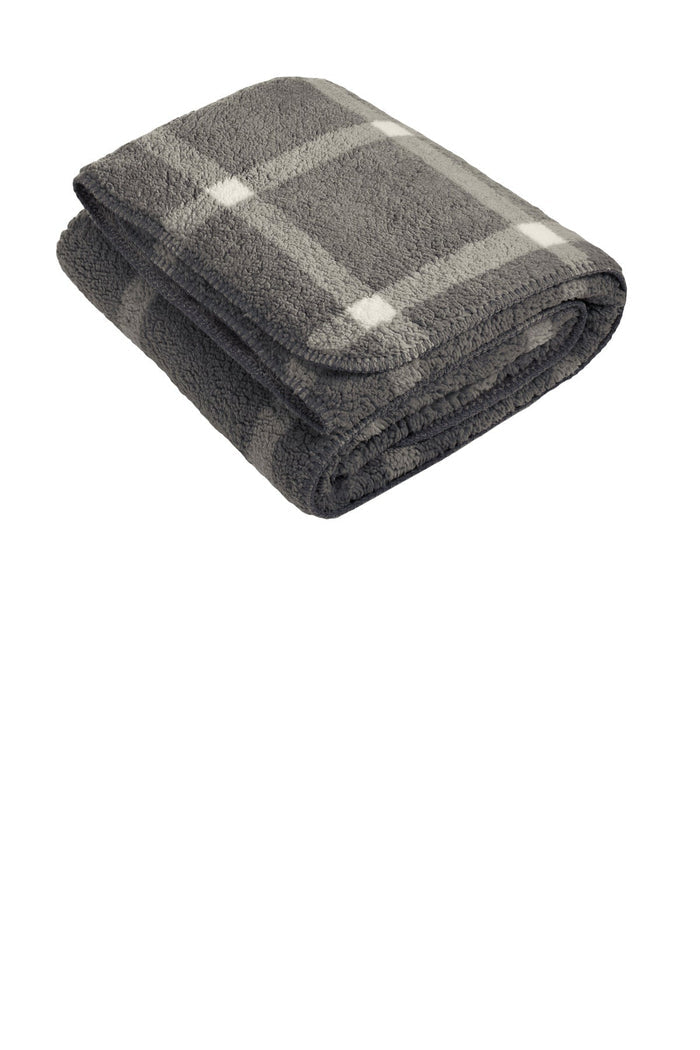 Port Authority BP48 Double-Sided Sherpa/Plush Blanket