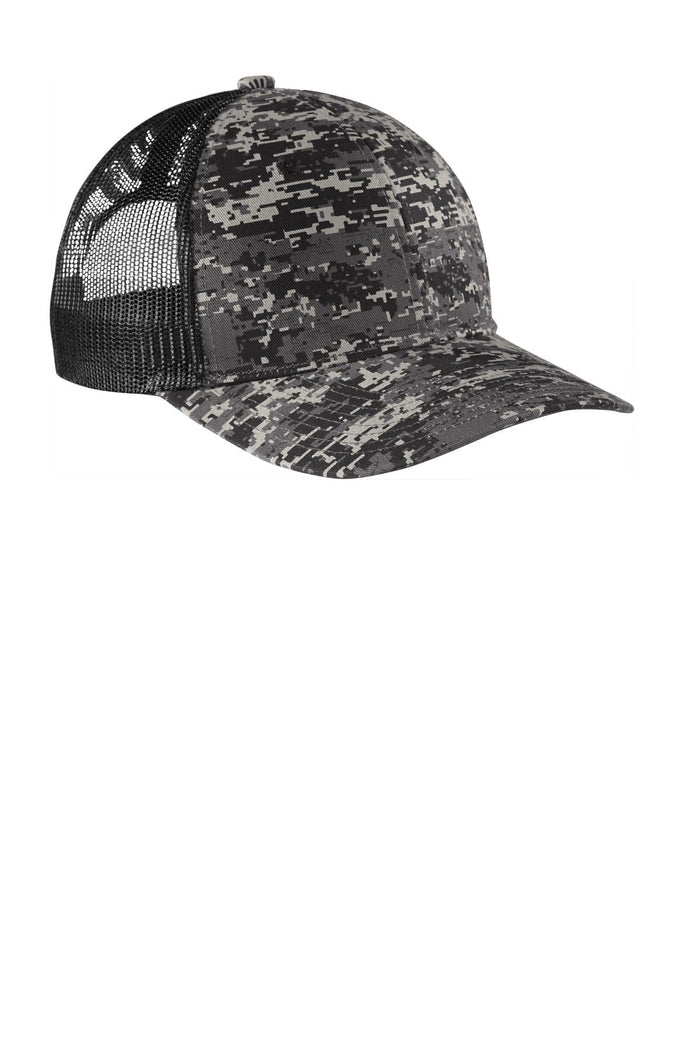 Port Authority C404 Digi Camo Snapback Trucker Cap