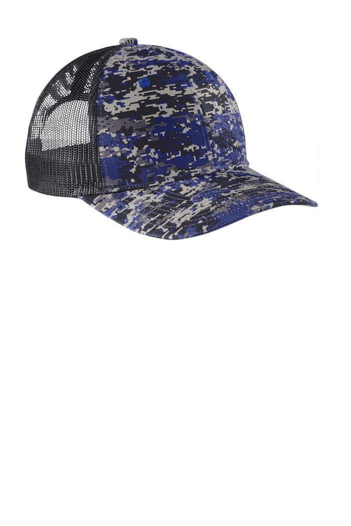 Port Authority C404 Digi Camo Snapback Trucker Cap