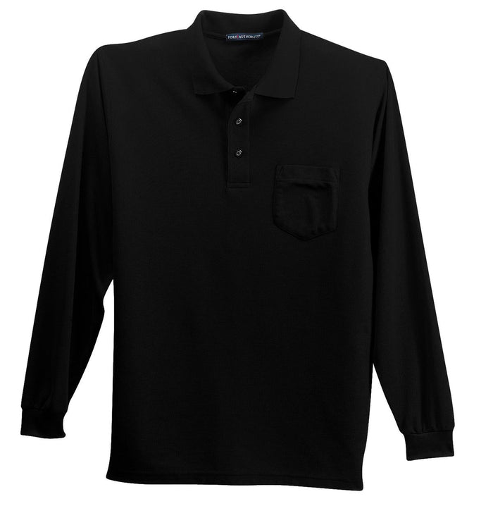 Port Authority K500LSP Long Sleeve Silk Touch Polo with Pocket