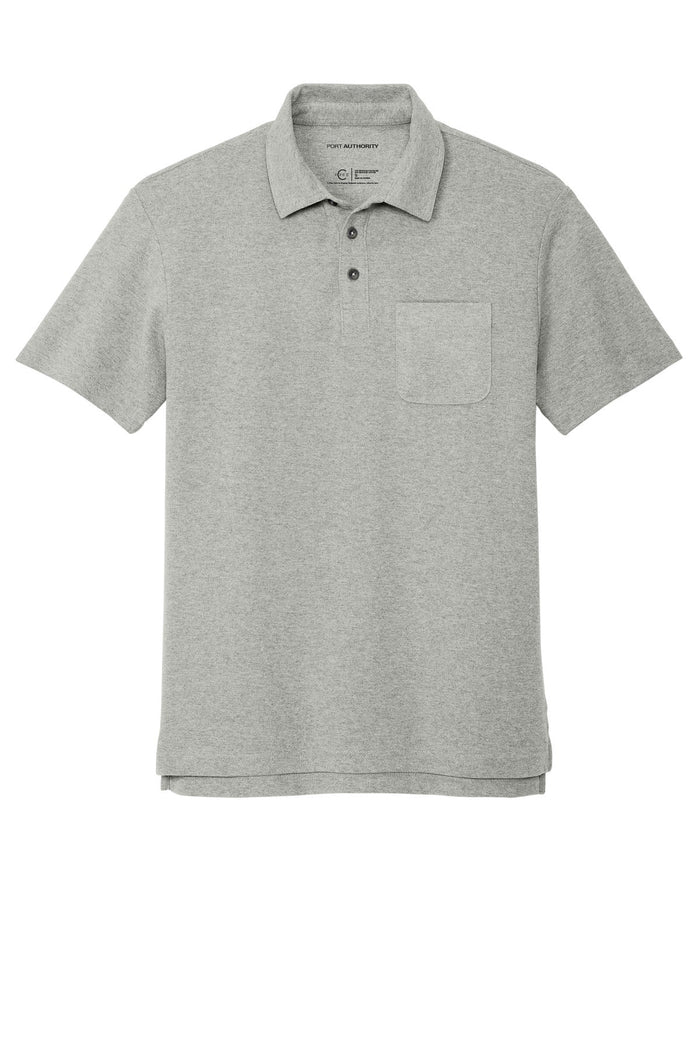 Port Authority K868 C-FREE Cotton Blend Pique Pocket Polo