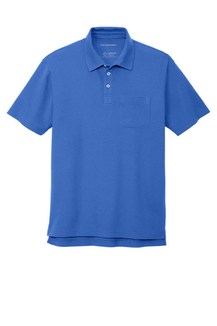 Port Authority K868 C-FREE Cotton Blend Pique Pocket Polo