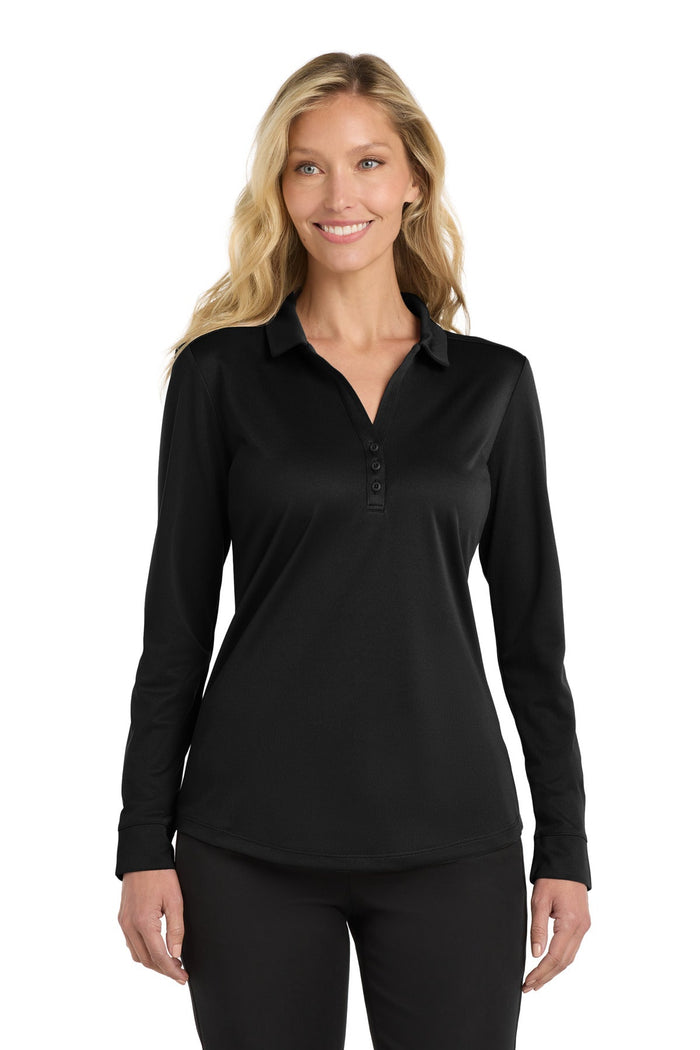 Port Authority L540LS Women's Silk Touch   Performance Long Sleeve Polo