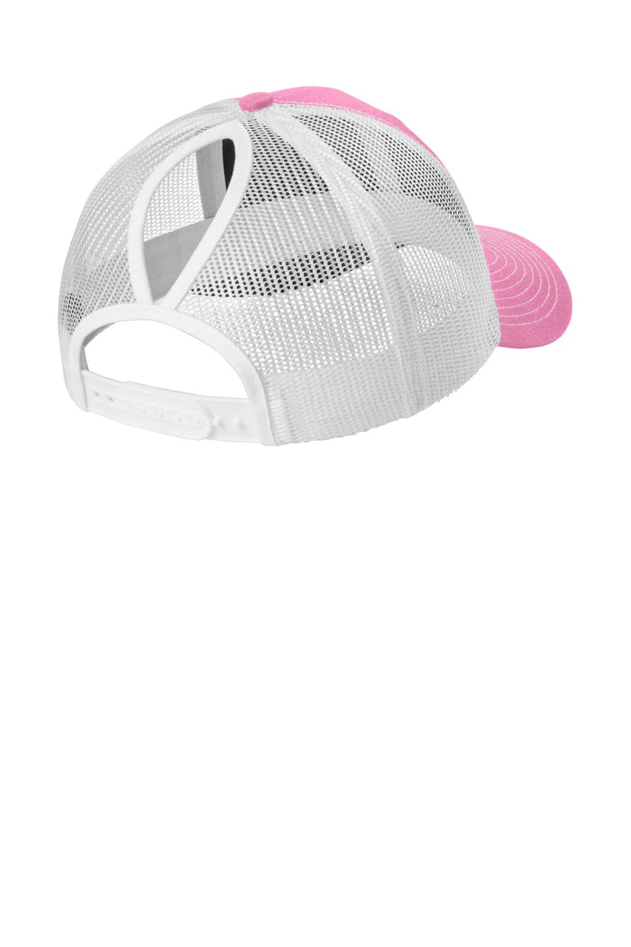 Port Authority LC401 Snapback Ponytail Trucker Cap