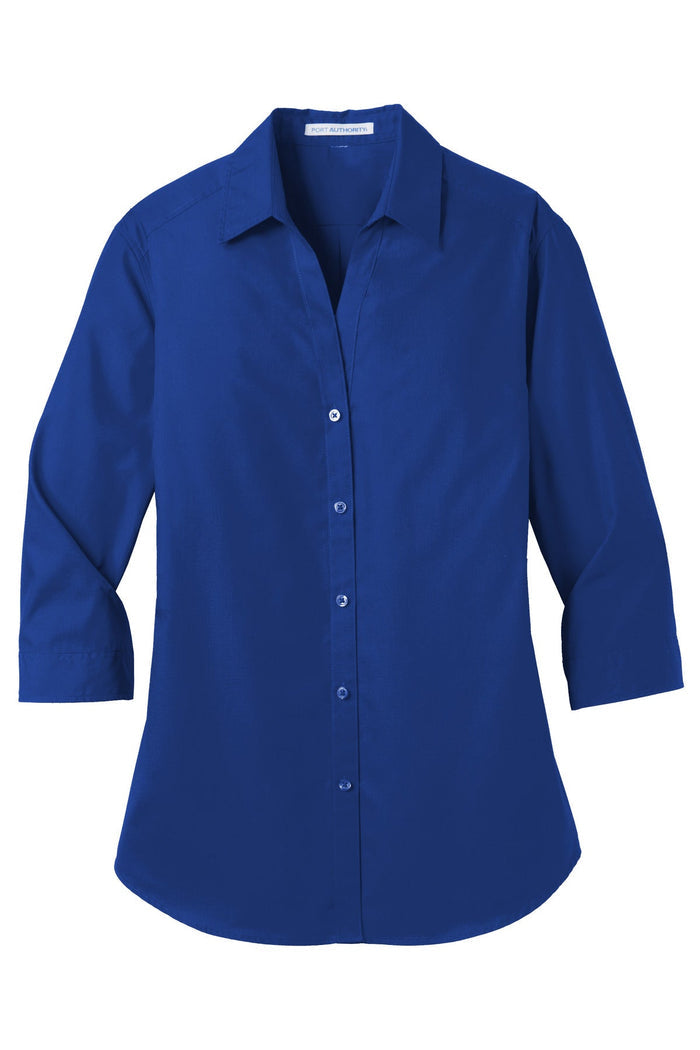 Port Authority LW102 Women's 3/4-Sleeve Carefree Poplin Shirt