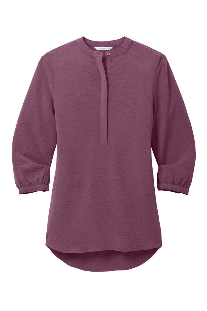 Port Authority LW713 Women's 3/4-Sleeve Textured Crepe Tunic