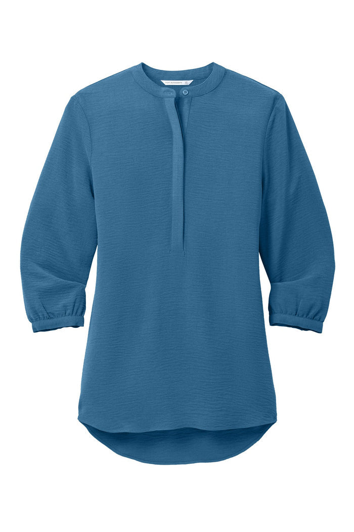 Port Authority LW713 Women's 3/4-Sleeve Textured Crepe Tunic