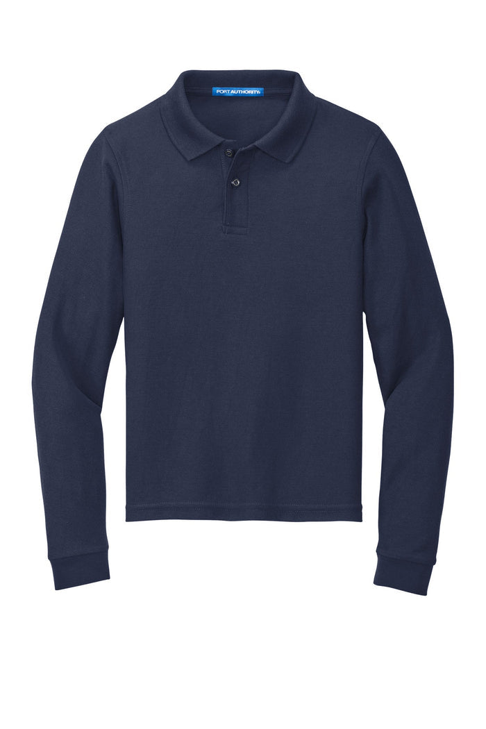 Port Authority Y500LS Youth Long Sleeve Silk Touch Polo