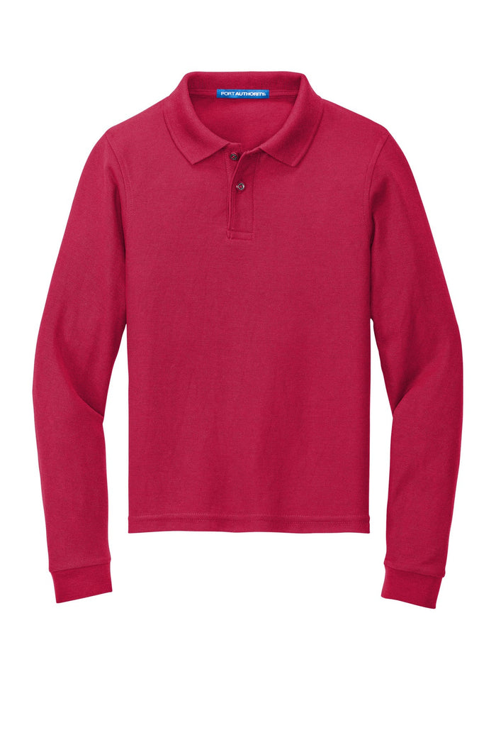 Port Authority Y500LS Youth Long Sleeve Silk Touch Polo
