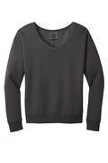Port & Co LPC098V Women's Beach Wash Garment-Dyed V-Neck Sweatshirt