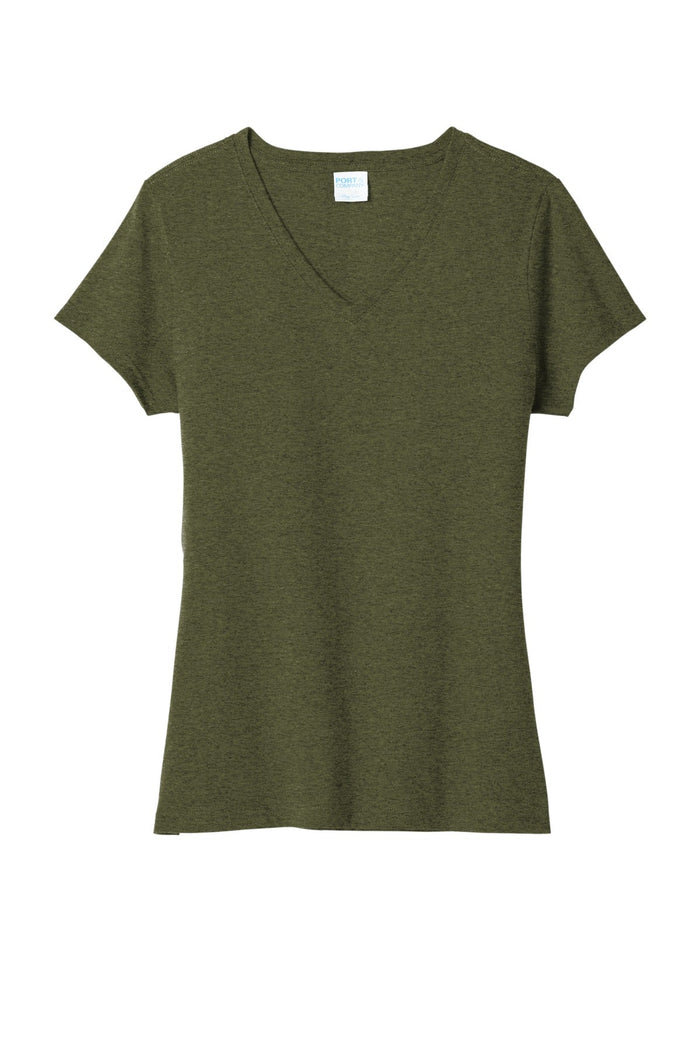Port & Co LPC330V Women's Tri-Blend V-Neck Tee