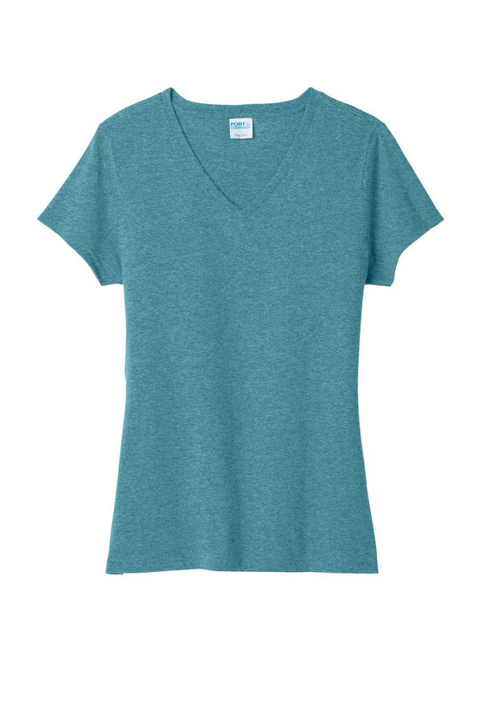 Port & Co LPC330V Women's Tri-Blend V-Neck Tee