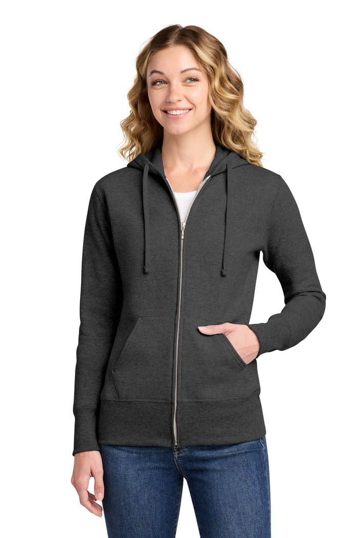Port & Co LPC78ZH Women's Core Fleece Full-Zip Hooded Sweatshirt