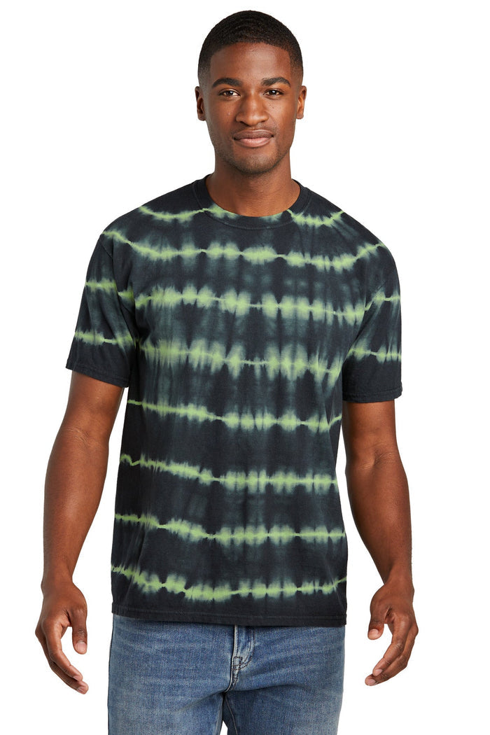 Port & Co PC142 Allover Stripe Tie-Dye Tee