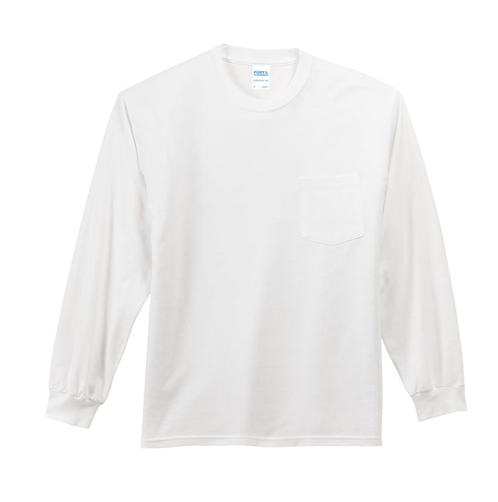Port & Co PC61LSPT Tall Long Sleeve Essential Pocket Tee