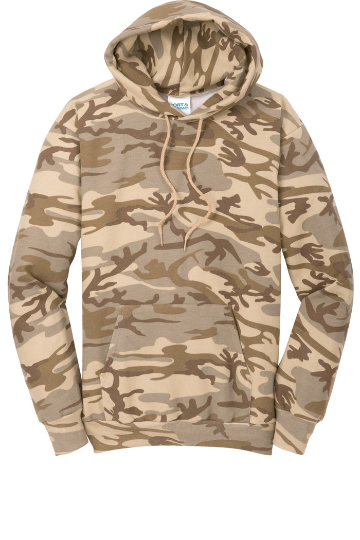 Port & Co PC78HC Core Fleece Camo Pullover Hooded Sweatshirt