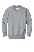 Port & Co PC78YPKT Youth Core Fleece Crewneck Pocket Sweatshirt