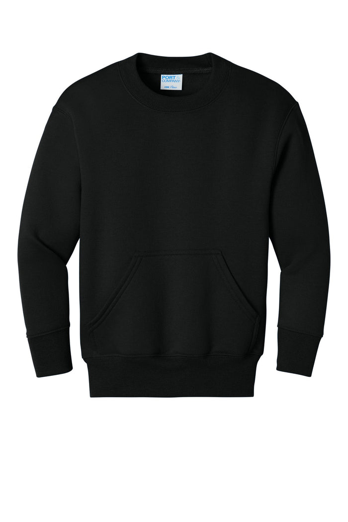 Port & Co PC78YPKT Youth Core Fleece Crewneck Pocket Sweatshirt