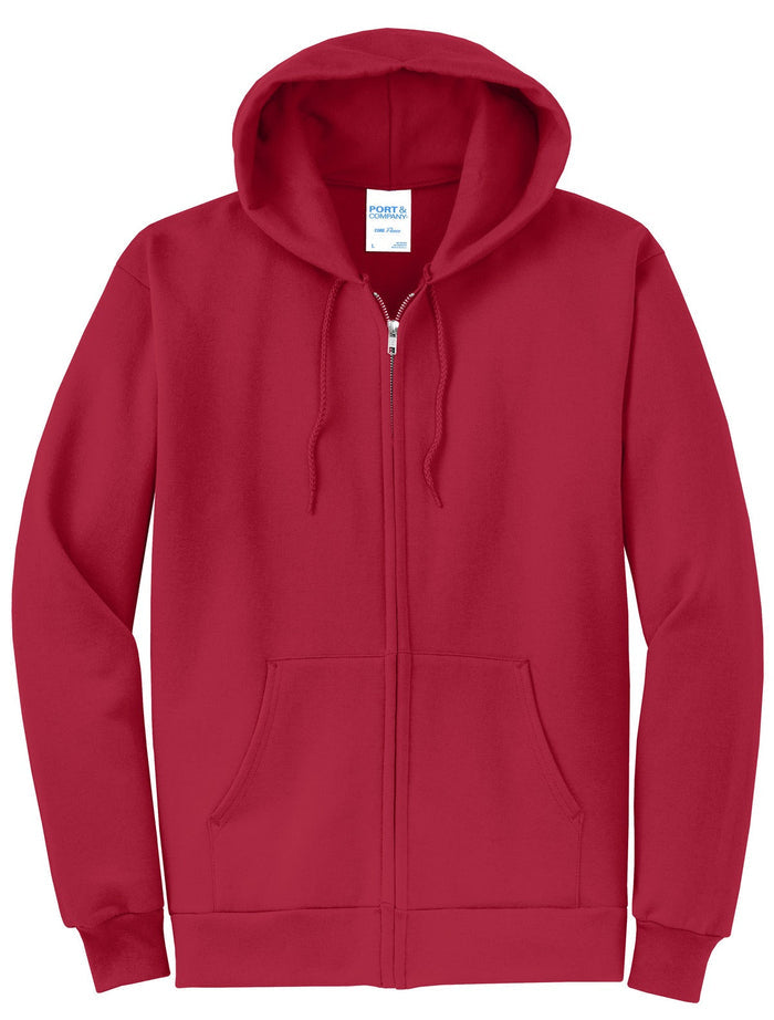 Port & Co PC78ZH Core Fleece Full-Zip Hooded Sweatshirt