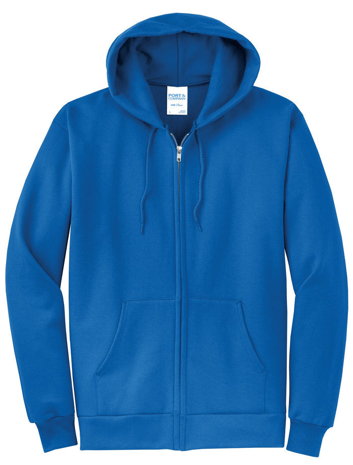 Port & Co PC78ZH Core Fleece Full-Zip Hooded Sweatshirt