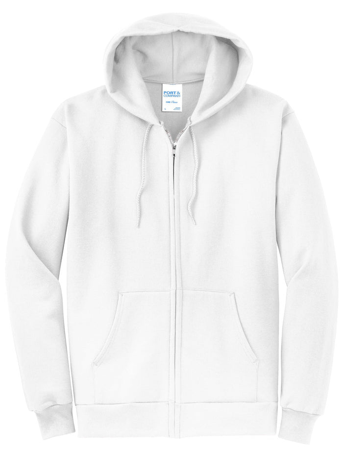 Port & Co PC78ZH Core Fleece Full-Zip Hooded Sweatshirt