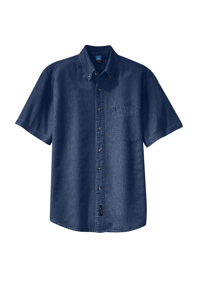 Port & Co SP11 Short Sleeve Value Denim Shirt