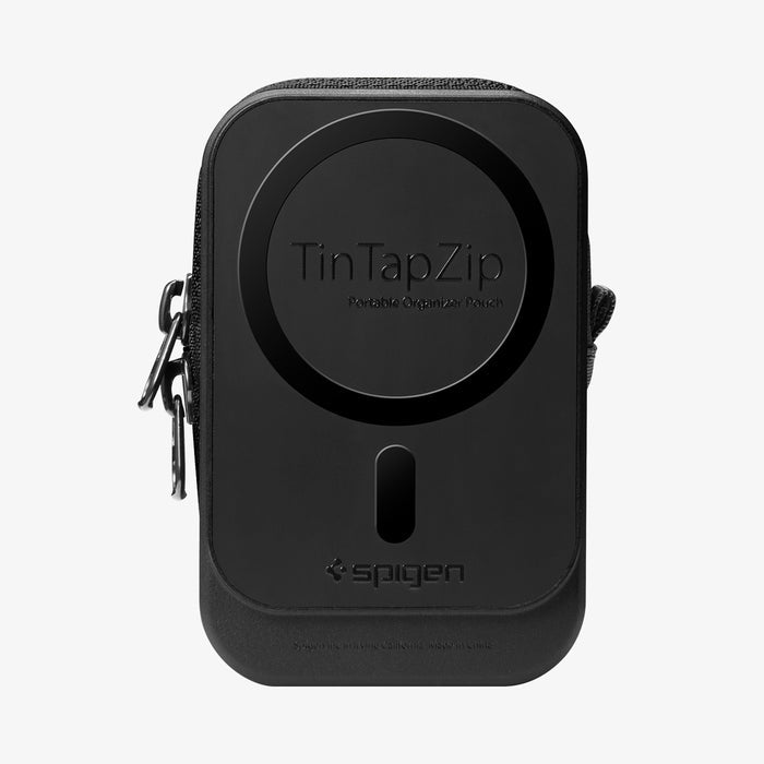 AFA10226 - Portable Organizer Pouch Tintap Zip MagFit in Black showing inside with magsafe
