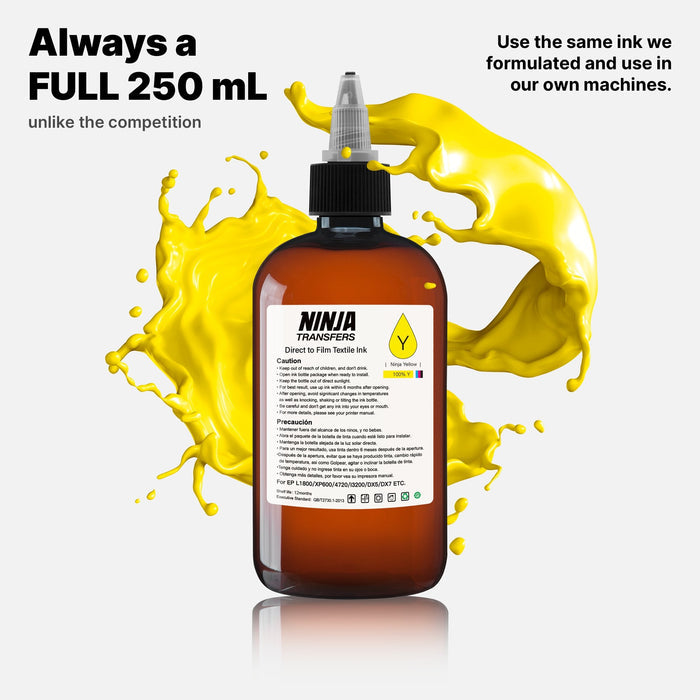 Premium DTF Yellow Ink - Ninja Transfers