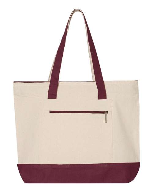 Q - Tees Q1300 19L Zippered Tote - Ninja Transfers