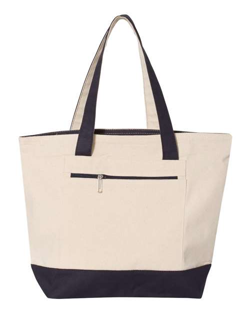 Q - Tees Q1300 19L Zippered Tote - Ninja Transfers