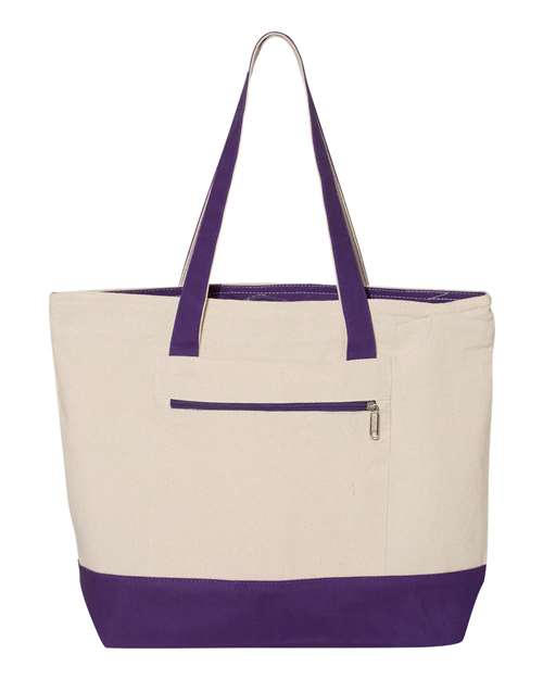 Q - Tees Q1300 19L Zippered Tote - Ninja Transfers