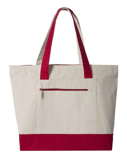 Q - Tees Q1300 19L Zippered Tote - Ninja Transfers