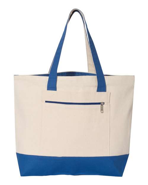 Q - Tees Q1300 19L Zippered Tote - Ninja Transfers