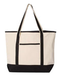 Q - Tees Q1500 34.6L Large Canvas Deluxe Tote - Ninja Transfers