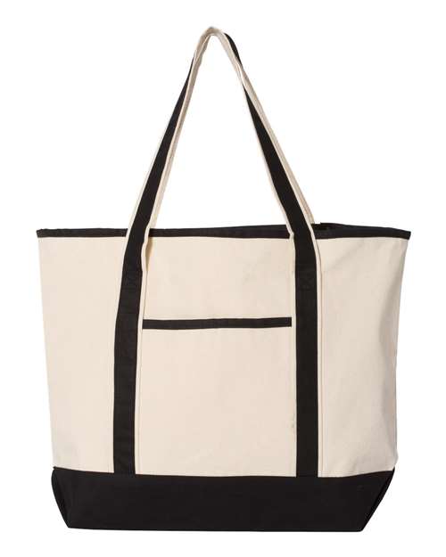 Q - Tees Q1500 34.6L Large Canvas Deluxe Tote - Ninja Transfers