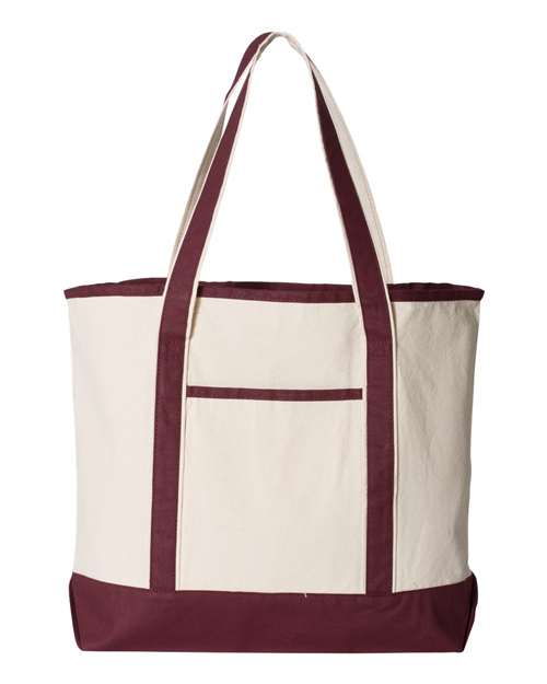 Q - Tees Q1500 34.6L Large Canvas Deluxe Tote - Ninja Transfers