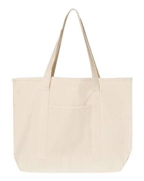 Q - Tees Q1500 34.6L Large Canvas Deluxe Tote - Ninja Transfers
