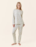 Rosebud Organic Cotton Knit Long Sleeve Tee and Jogger Set