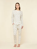 Rosebud Organic Cotton Knit Long Sleeve Tee and Straight Leg Pant Set
