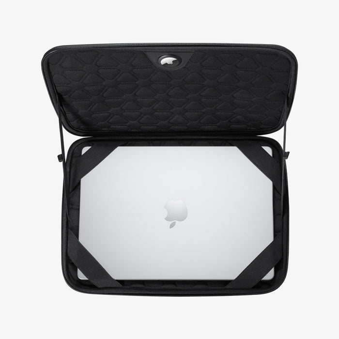 AFA04270 - Rugged Armor Pro Laptop Pouch 14" in Black showing the top view of the device inside the pouch