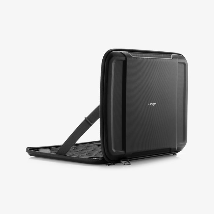 AFA04270 - Rugged Armor Pro Laptop Pouch 14" in Black showing the front and partial inner of the pouch