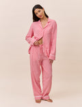 Seersucker Gingham Full Length PJ Set