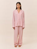 Seersucker Gingham Full Length PJ Set