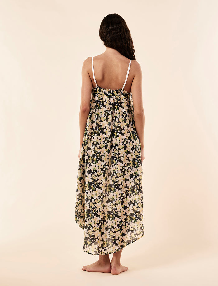 Serena Lace Front Maxi Nightgown